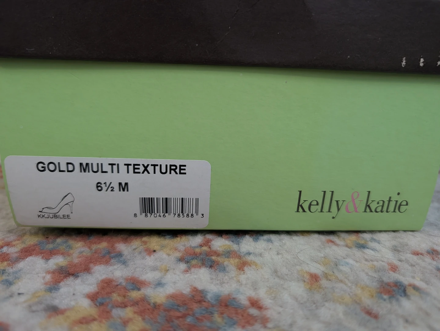 Kelly & Katie Gold Glitter Peep Toe Heels - Size 6.5 - photo 4