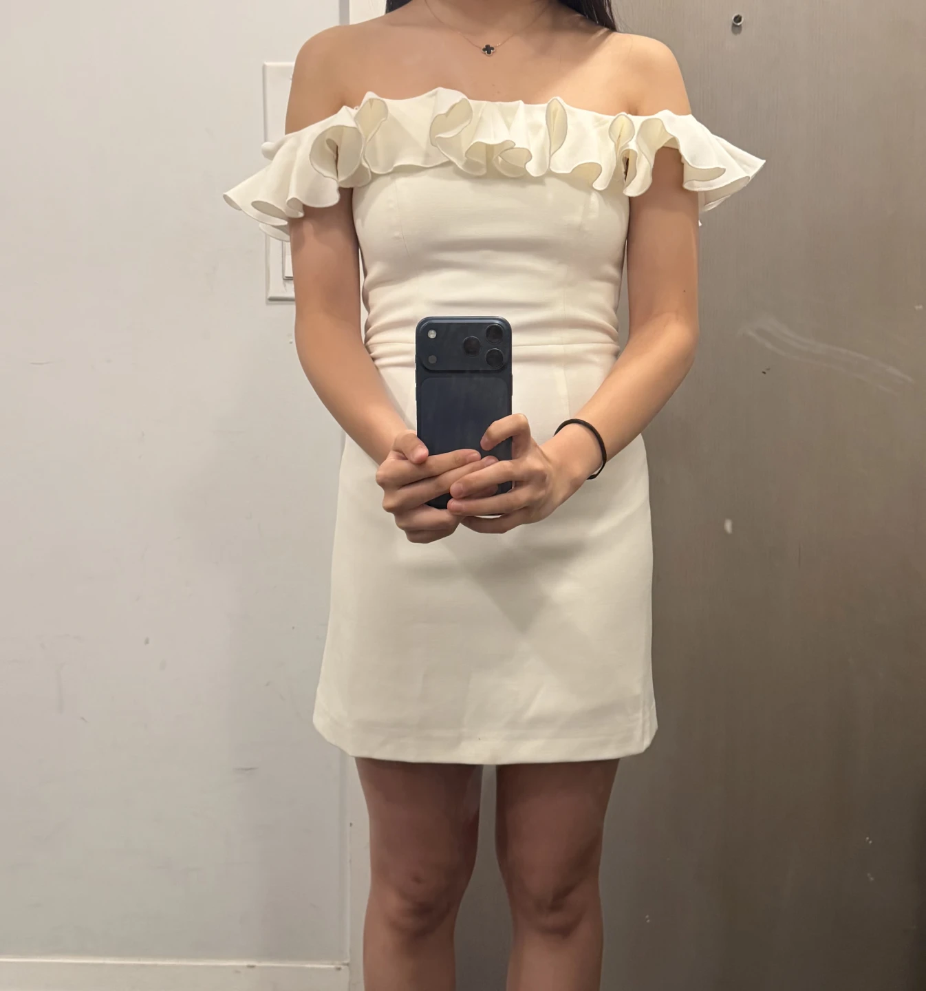 French Connection White Ruffle Dress - photo 2