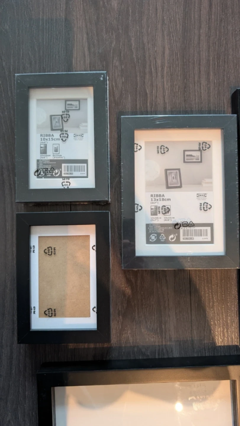 Lot of assorted black Picture Frames (price includes all 7) - photo 2