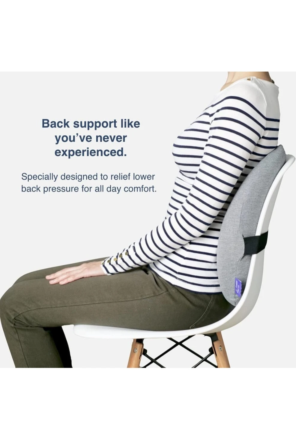 Black Lumbar Support Pillow