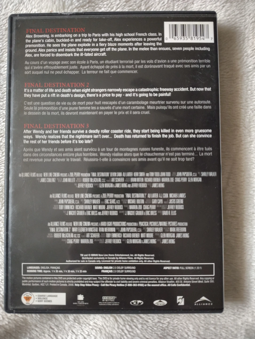 Final Destination Trilogy DVD - photo 2