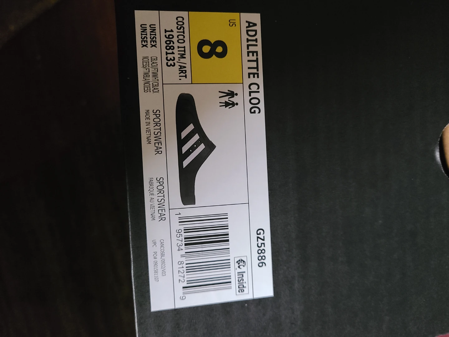 Adidas Adilette Clog Slides Unisex Size 8 - photo 3