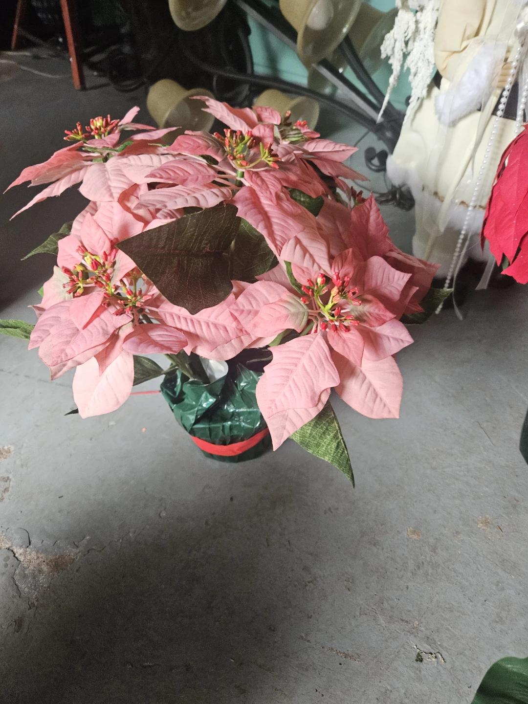 Artificial Poinsettia Plants - photo 2