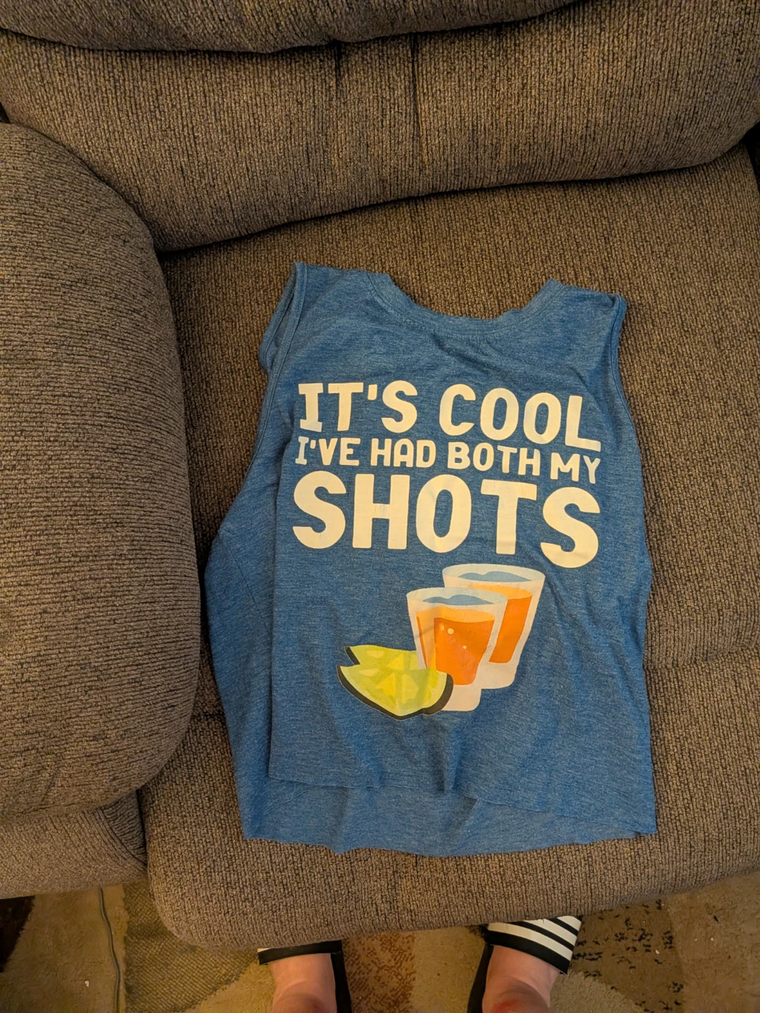 Ihumorous graphic tank top pick up in st Albert