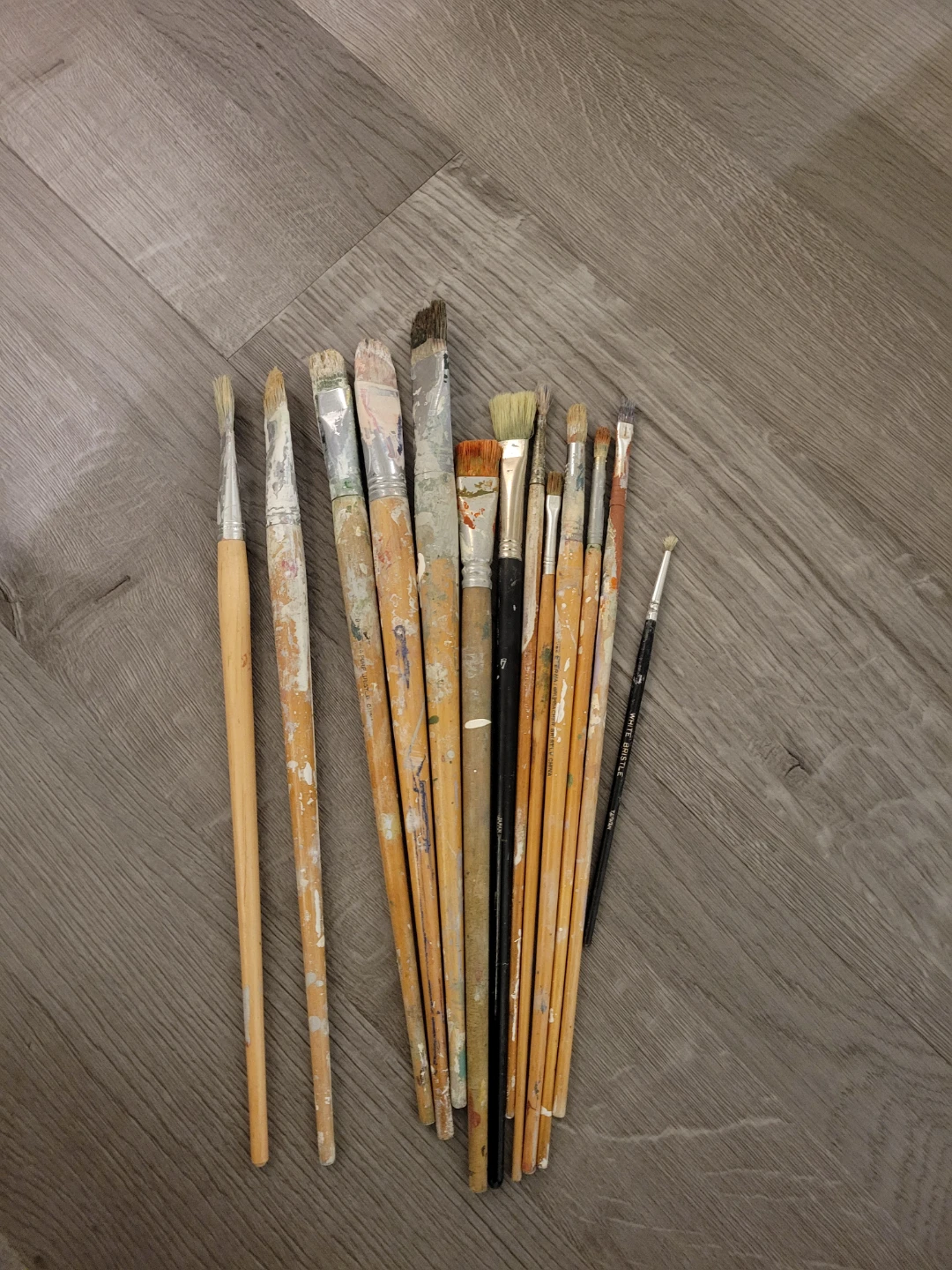 Vintage used Paint Brush Lot. Artist studio Brushes - photo 2