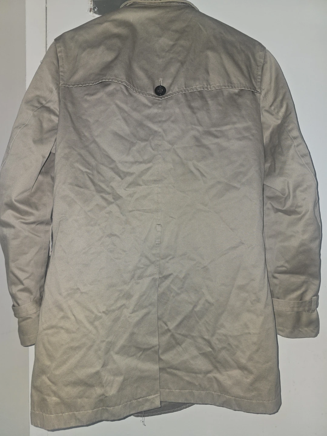 Men's Beige Double-Breasted Trench Coat - photo 2