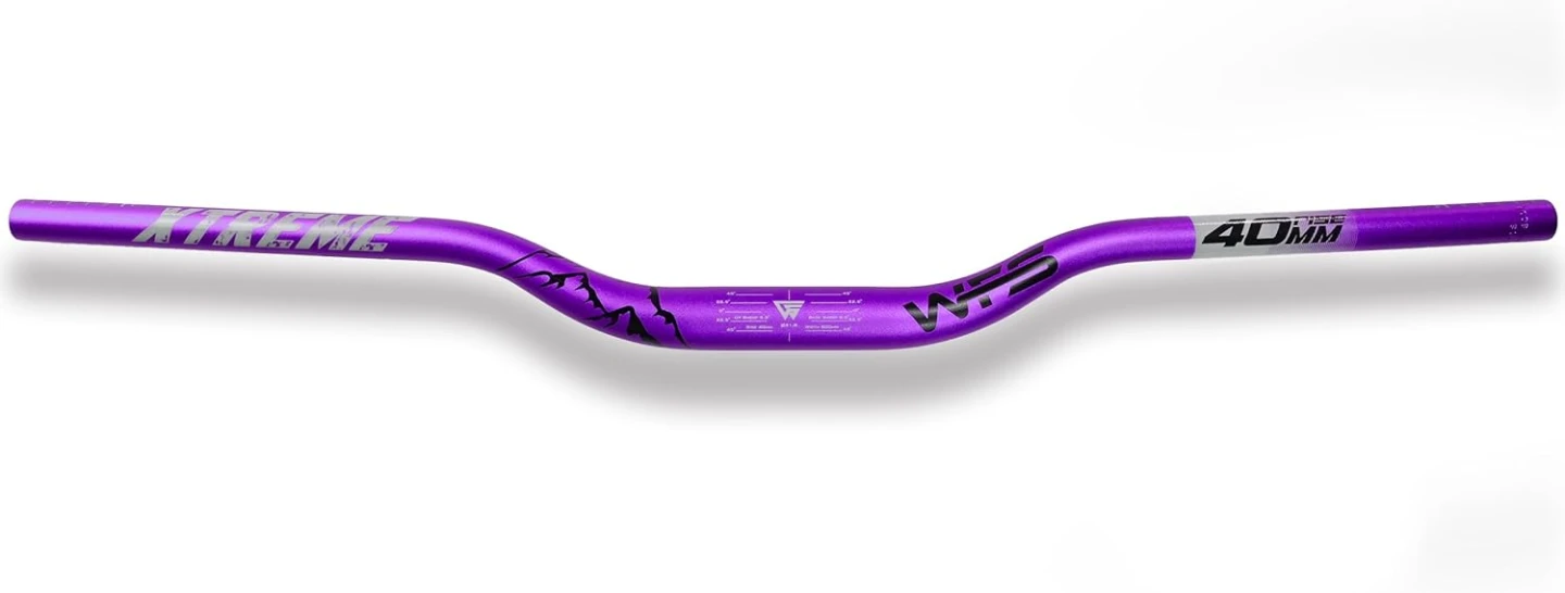 WFS Xtreme 31.8 x 800mm Handlebar - Purple, 40mm Rise