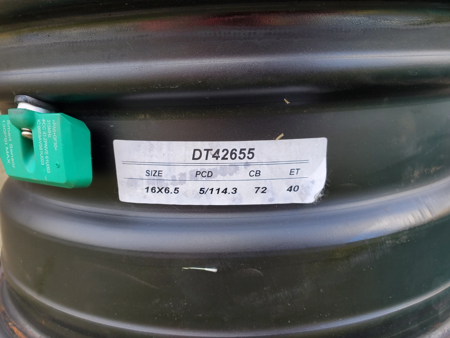 Set of 4 Steel Wheels rims 5x114.3 with Smart Sensors - photo 3