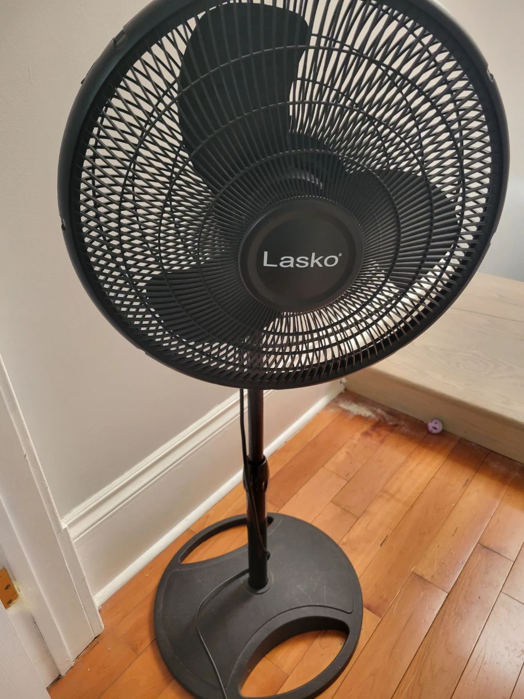 Lasko black oscillating stand fan