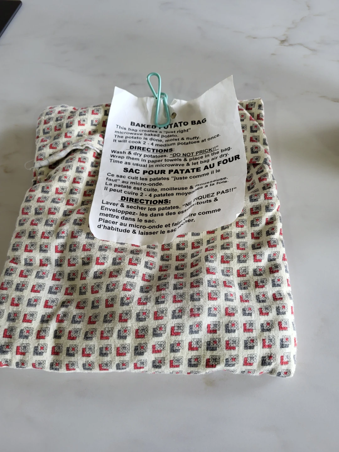 Set of 4 wicker baskets for baked potato & Microwave bag - photo 2