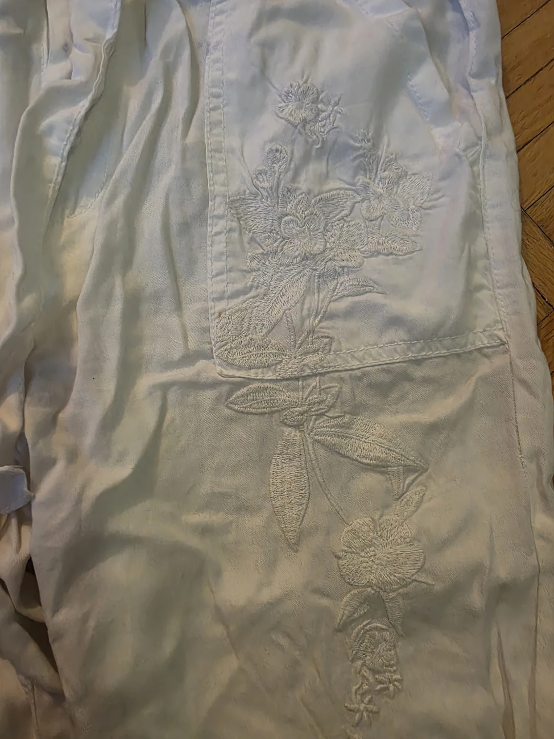 White embroidered linen blend pants - Mason by Suko - photo 2
