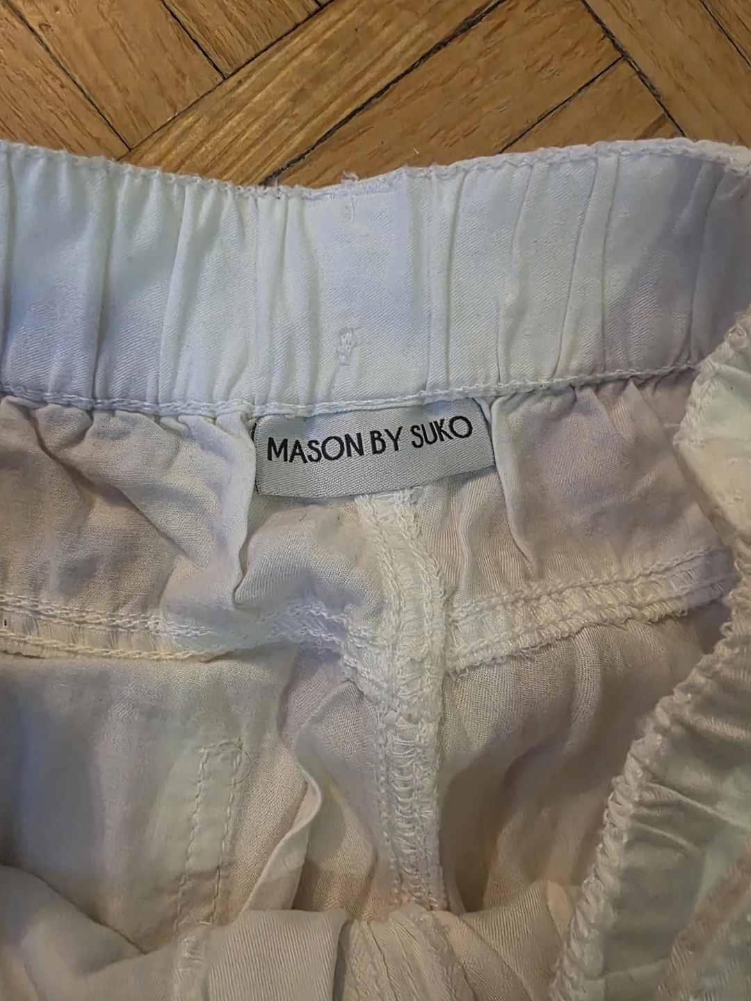 White embroidered linen blend pants - Mason by Suko - photo 3