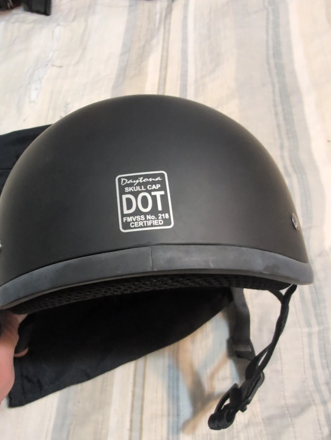 Daytona Skull Cap DOT Certified Motorcycle Helmet - photo 3