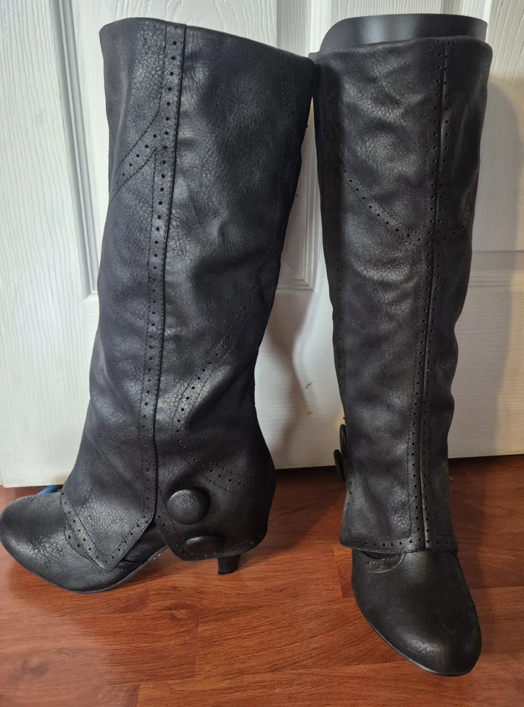 "Not Rated" Black Knee-High Boots Size 10 - photo 2