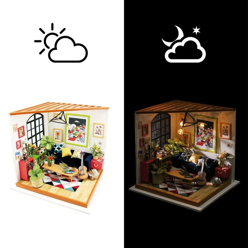 DIY Miniature Dollhouse Kit Locus's Sitting Room - photo 4