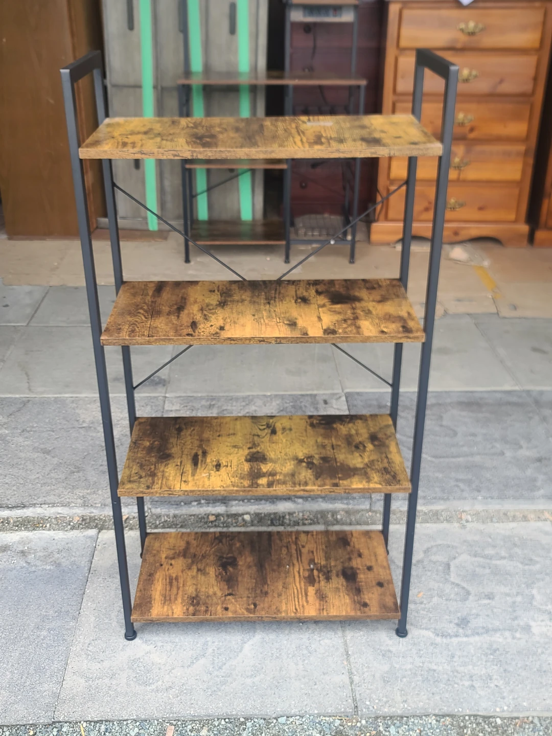 4-Tier Industrial Style Bookshelf