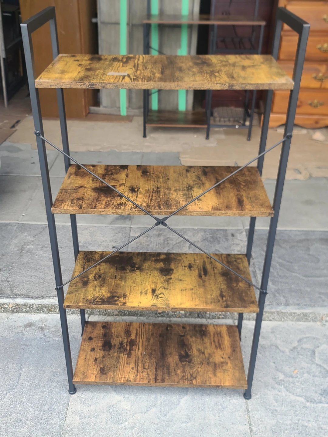 4-Tier Industrial Style Bookshelf - photo 4