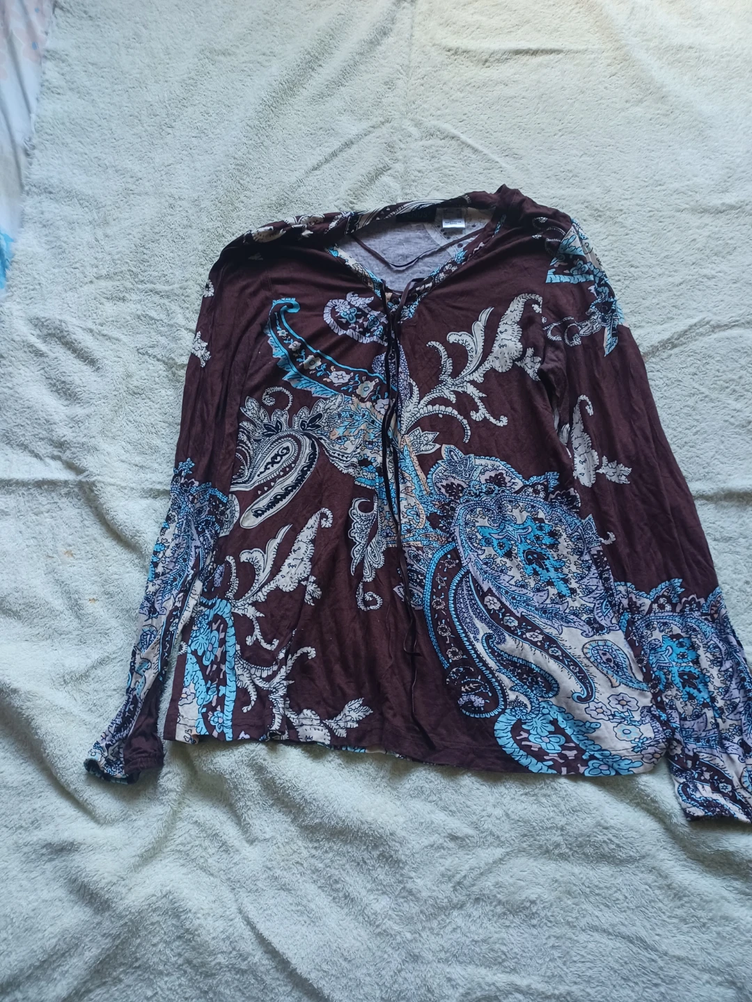 Venus Paisley Print Long Sleeve Top Size M - photo 5