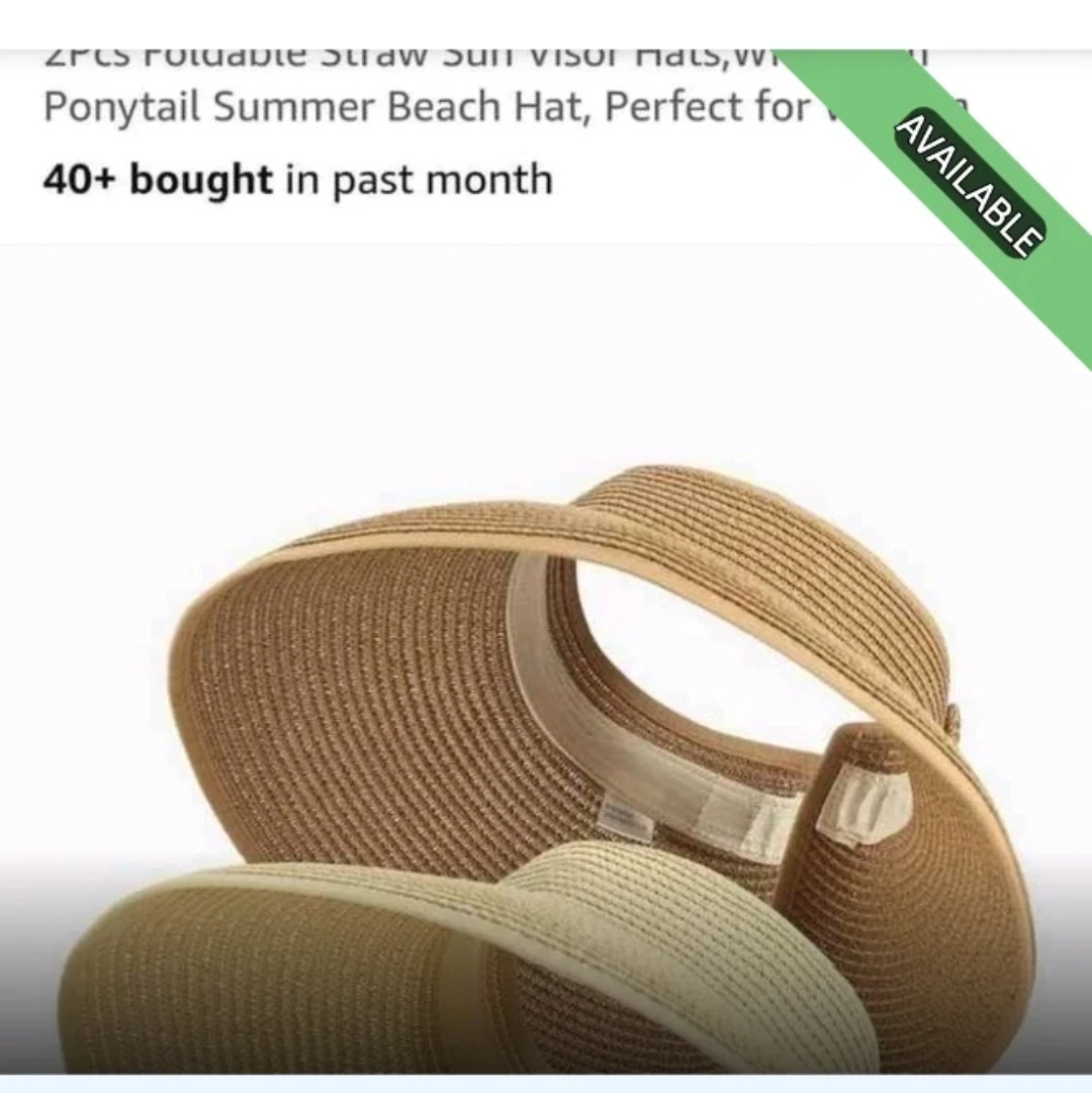 Foldable Straw Sun Visor Hat