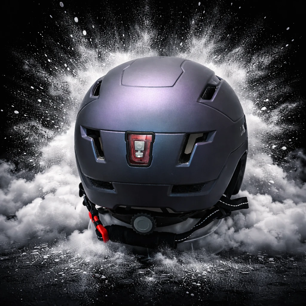 ILM Bicycle Helmet with LED Lights and Visor - Large - photo 2