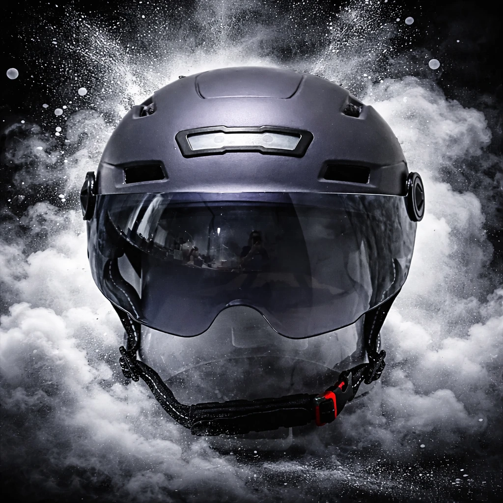ILM Bicycle Helmet with LED Lights and Visor - Large - photo 4