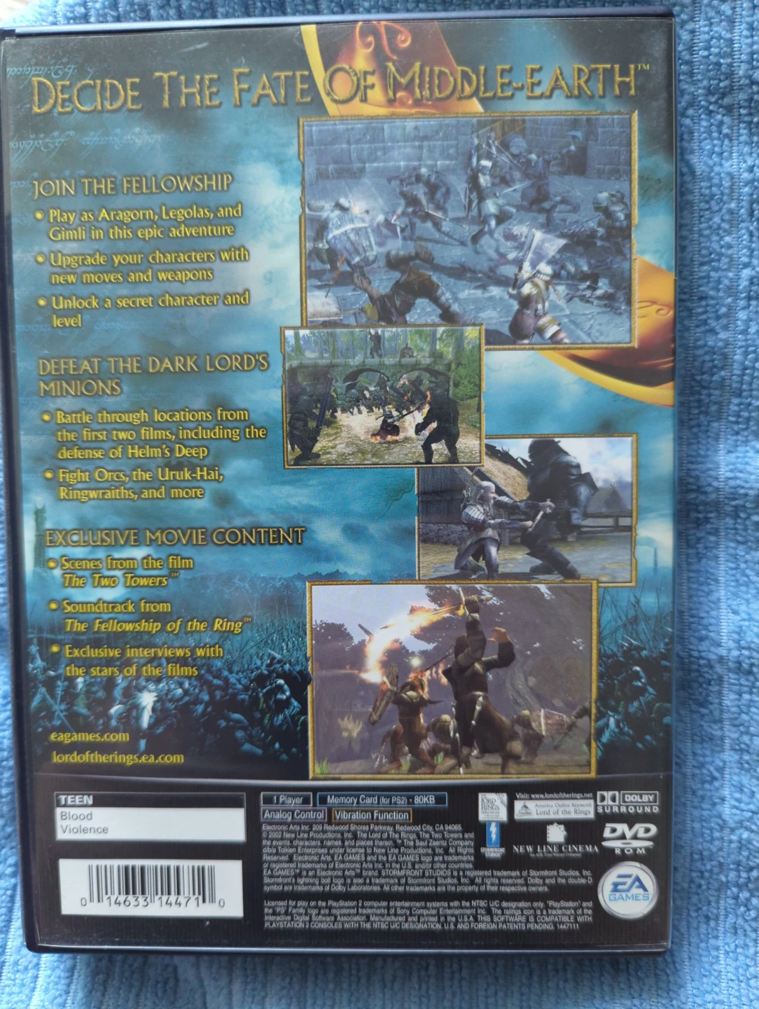 The Lord of the Rings: The Two Towers - PlayStation 2 Game - photo 2