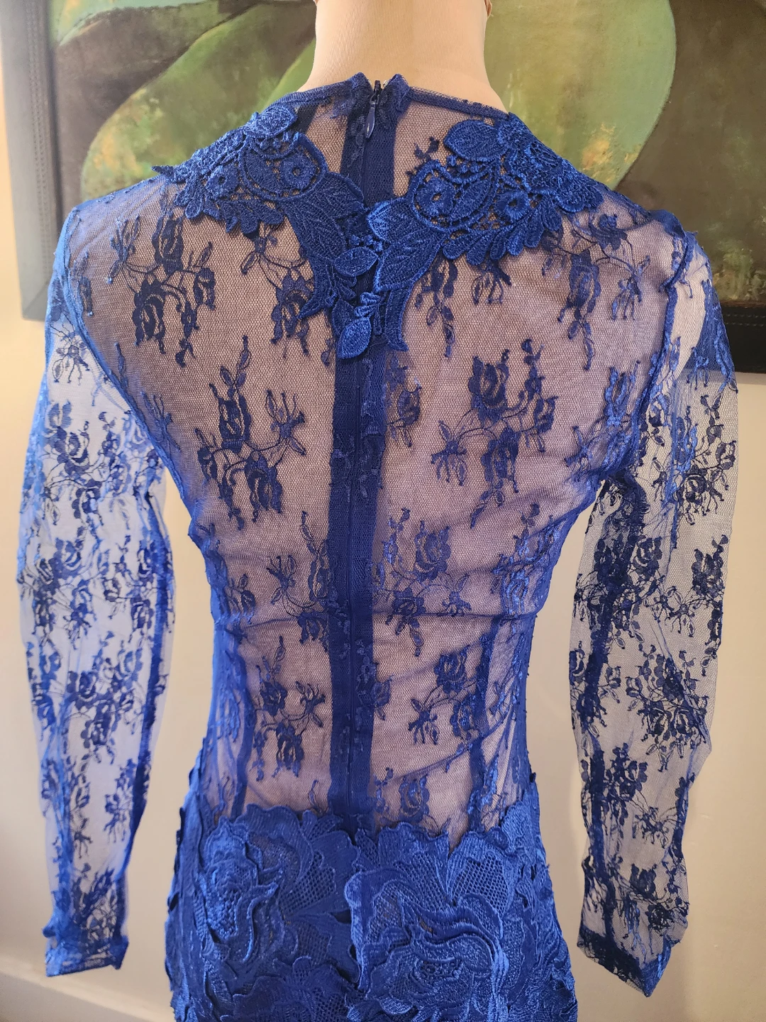 AKIRA CHICAGO BLACK LABEL Blue Lace Dress Size S - photo 5