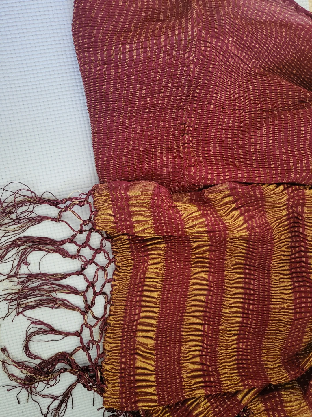 Embroidered Scarf with Tassels - photo 2