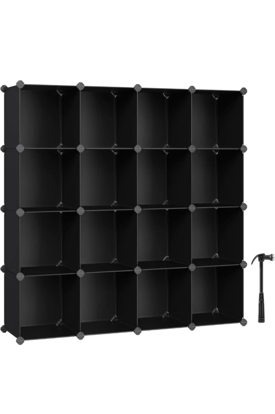 SONGMICS Black Modular Cube Storage Organizer