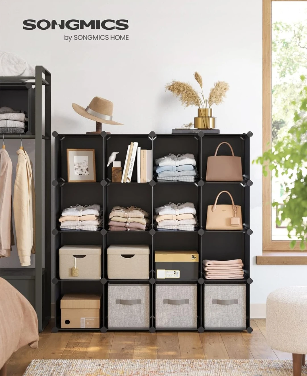 SONGMICS Black Modular Cube Storage Organizer - photo 2