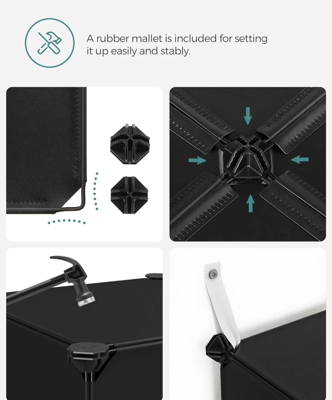 SONGMICS Black Modular Cube Storage Organizer - photo 5
