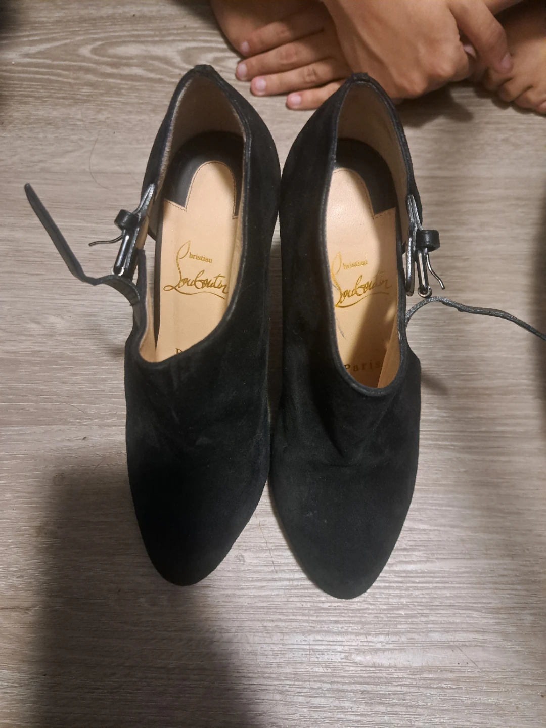 Christian Louboutin Black Suede Ankle Boots - photo 2