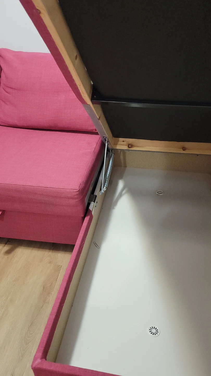Corner sofa-bed with storage,  Pink - photo 3