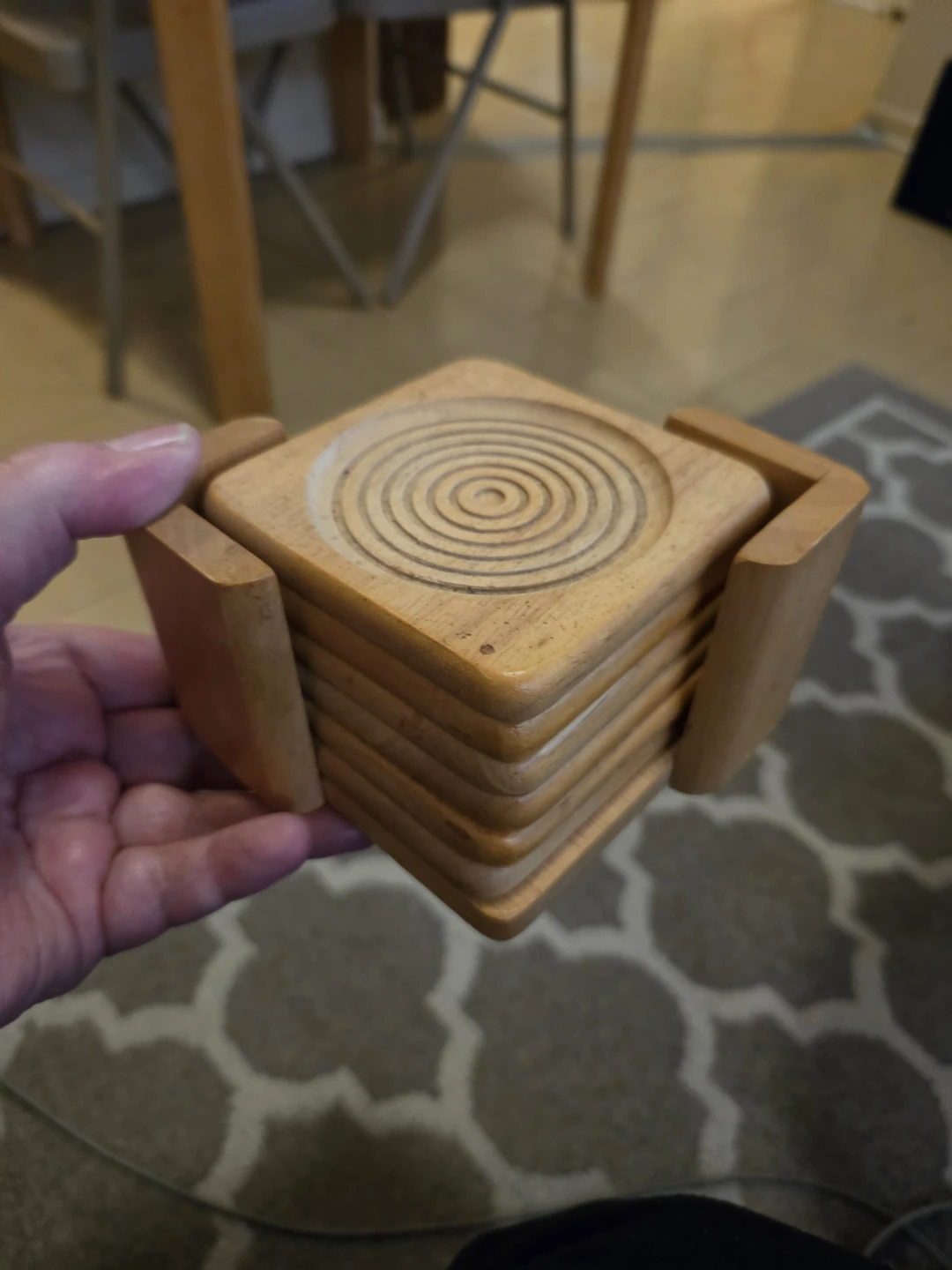 Wooden Coasters with Holder