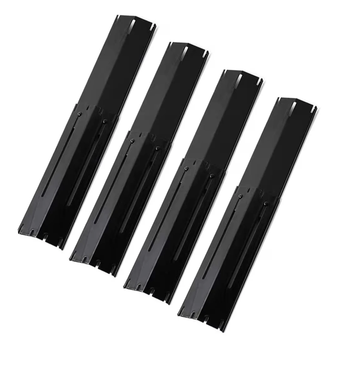 4x Black Grill Heat Tamer Plates for Brinkmann Charbroil