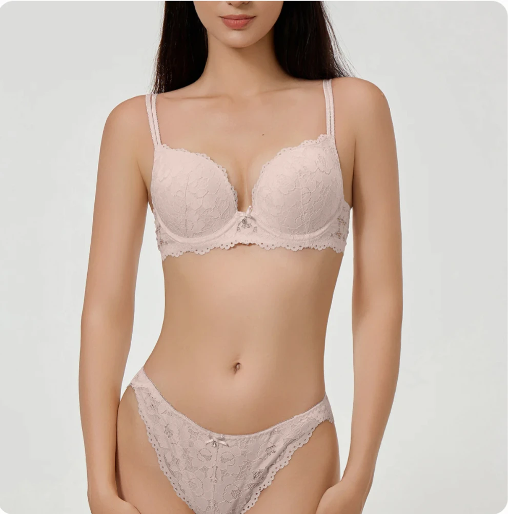 FitCherries 32A Bra: Date Night Lace, Sandy White