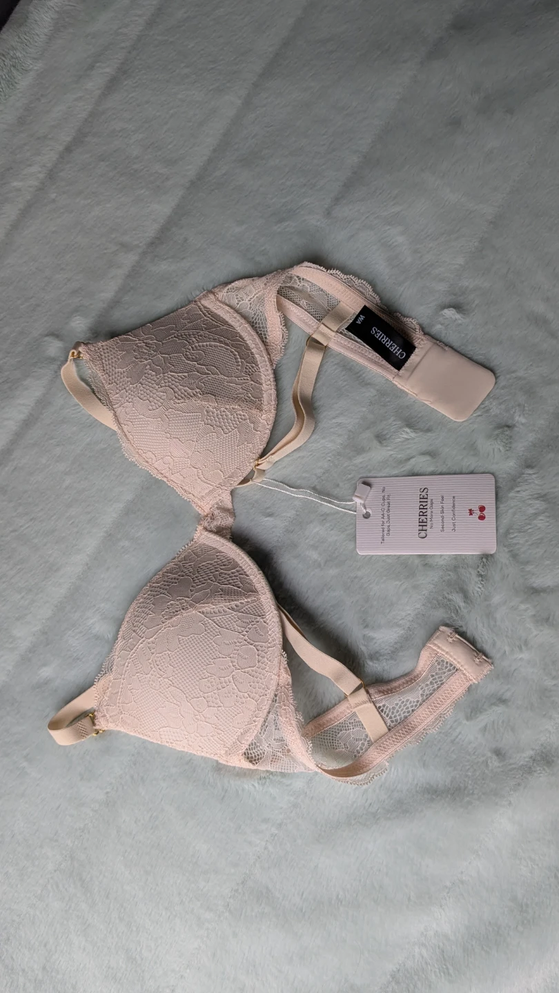 FitCherries 32A Bra: Date Night Lace, Sandy White - photo 2