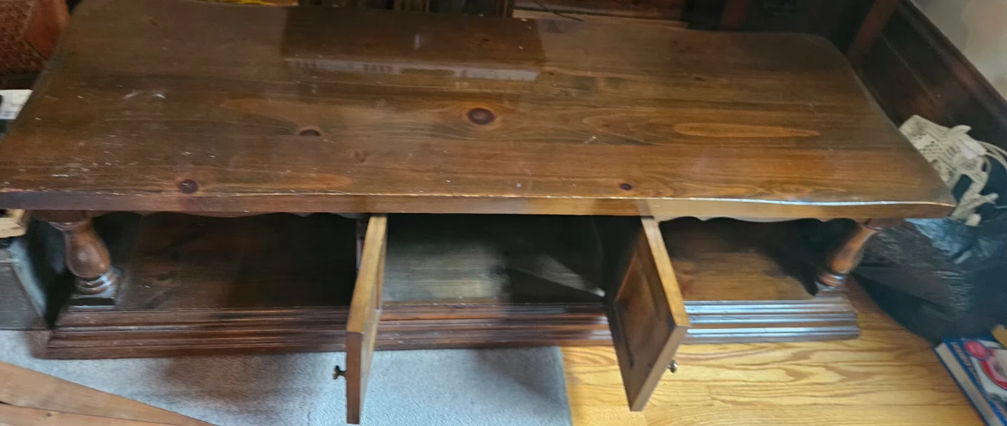 Wooden Coffee Table with Storage - photo 3