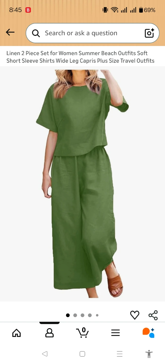 Linen 2 Piece Set for Women