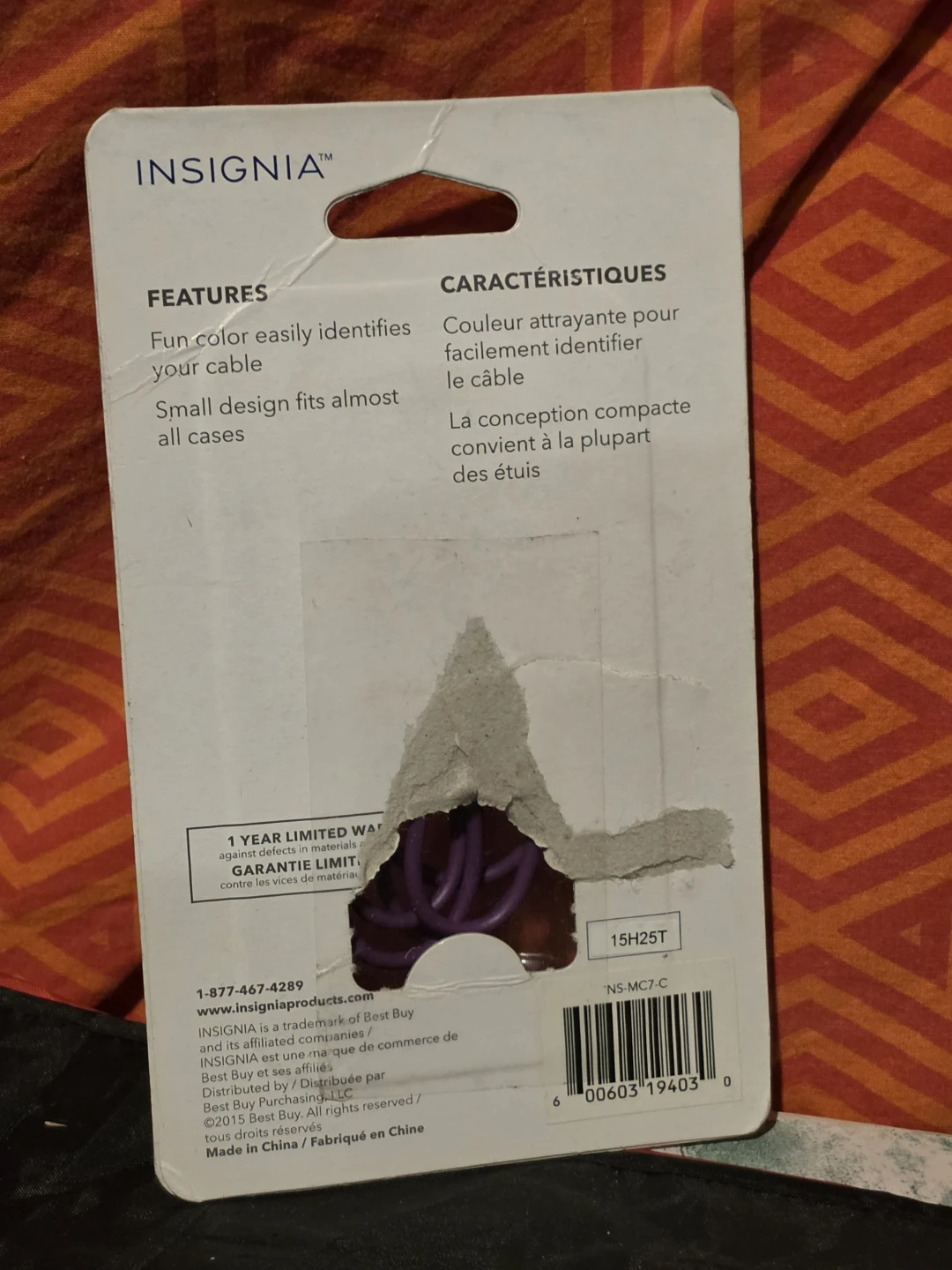 Insignia Charge / Sync Cable - Purple 3 ft - photo 3