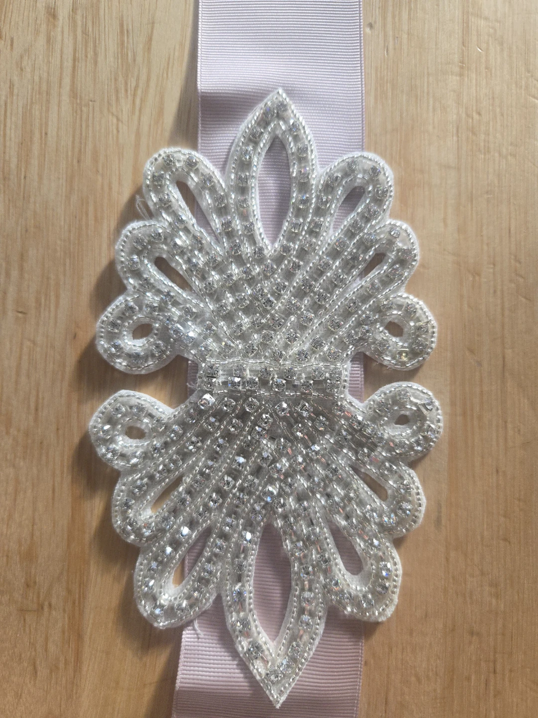 Embellished Grosgrain Ribbon Sash