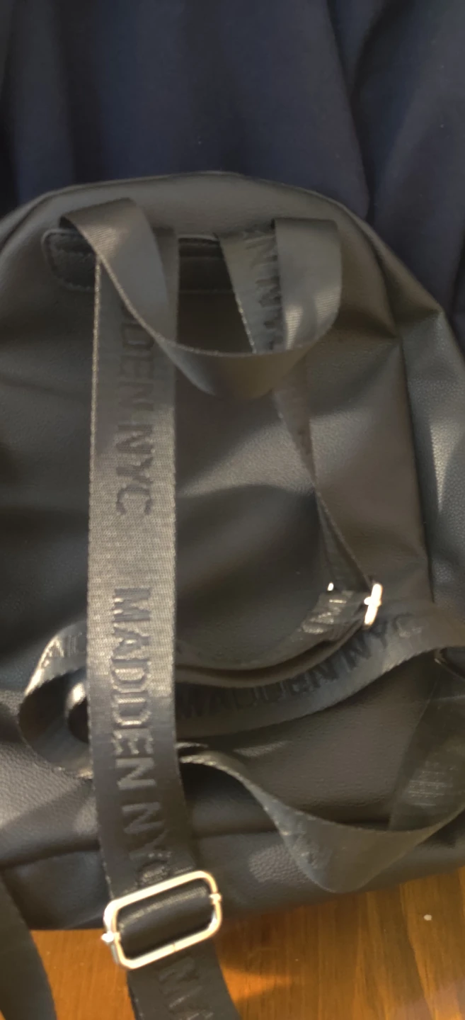 Madden NYC Black Faux Leather Backpack with Coin Purse - photo 5