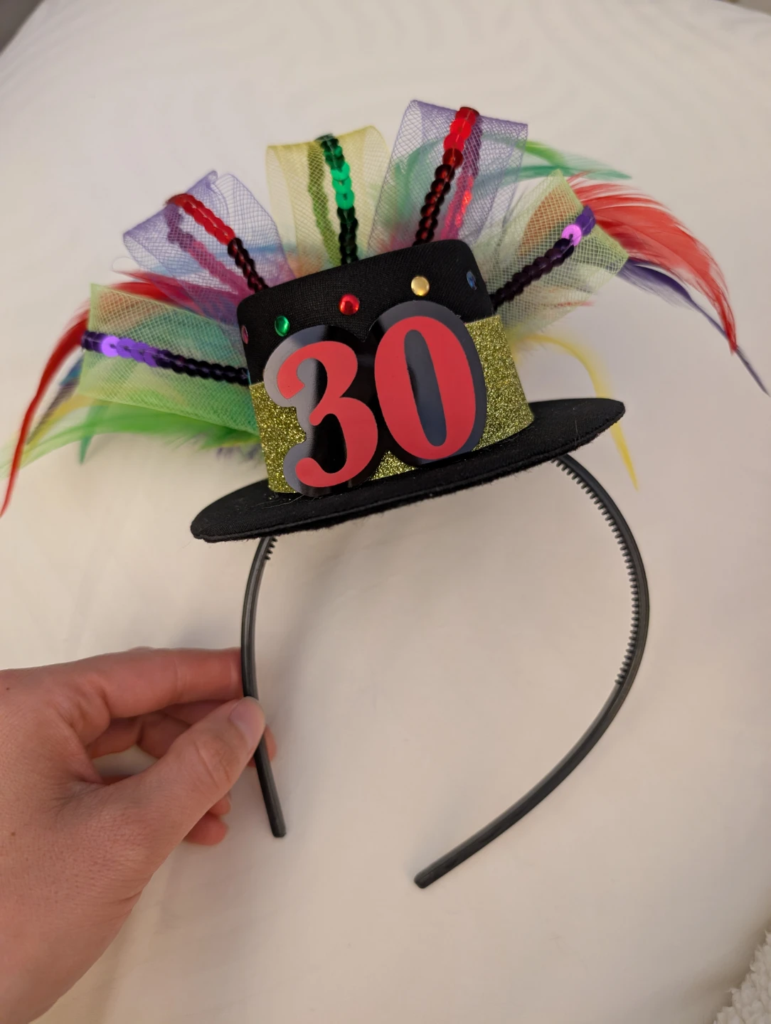 30th Birthday Top Hat Headband