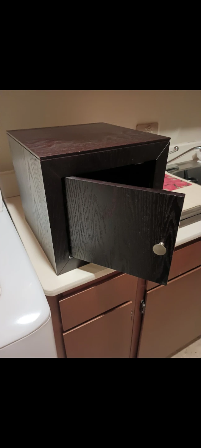 Nightstand table top cube, solid wood excellent condition 13.5" - photo 5