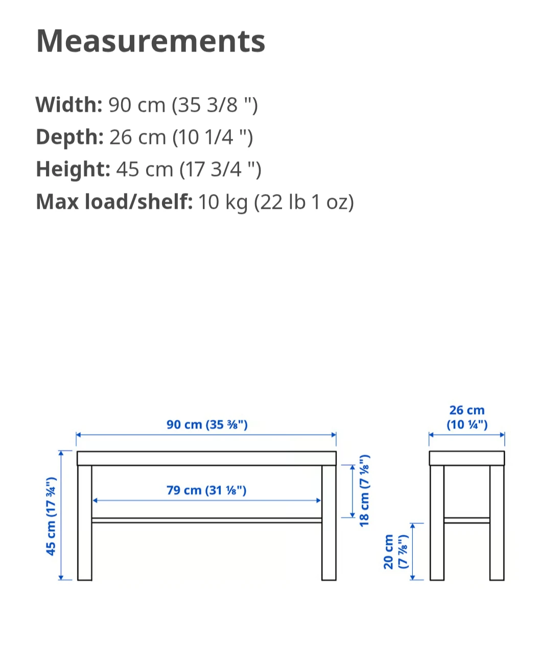 IKEA BLACK BENCH (FREE) - photo 2