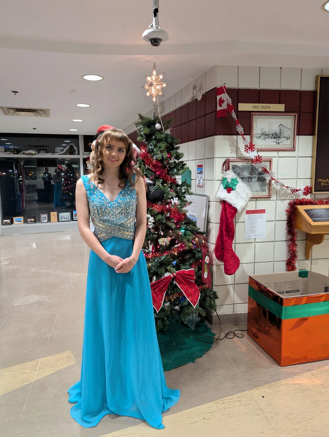 Blue Beaded Formal Gown