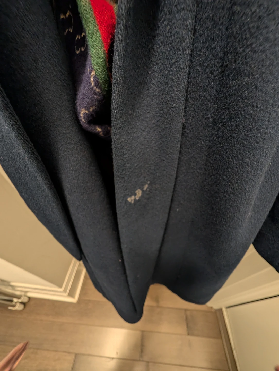Trina Turk - size 12 Navy Blue Coat with Scarf - photo 3