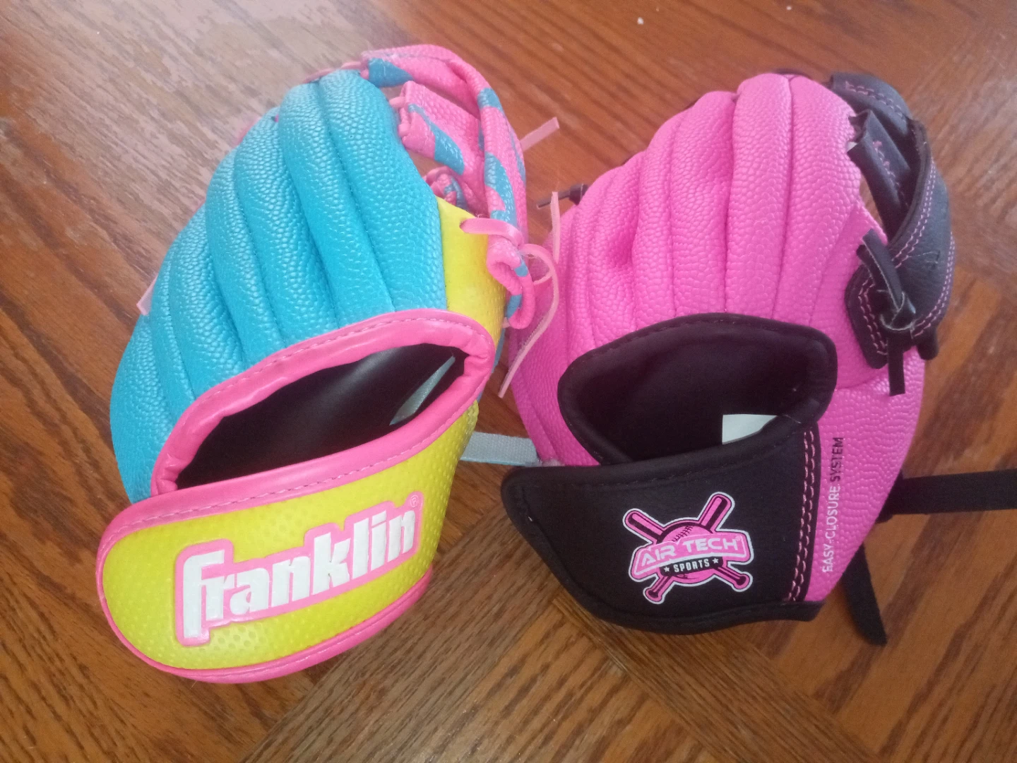 Franklin Air Tech Kids Baseball Gloves - Pink/Blue/Yellow - photo 2