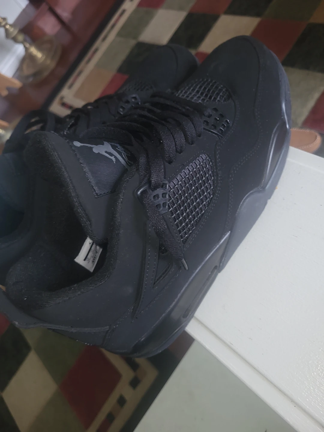 Black Air Jordan 4 Sneakers - photo 2
