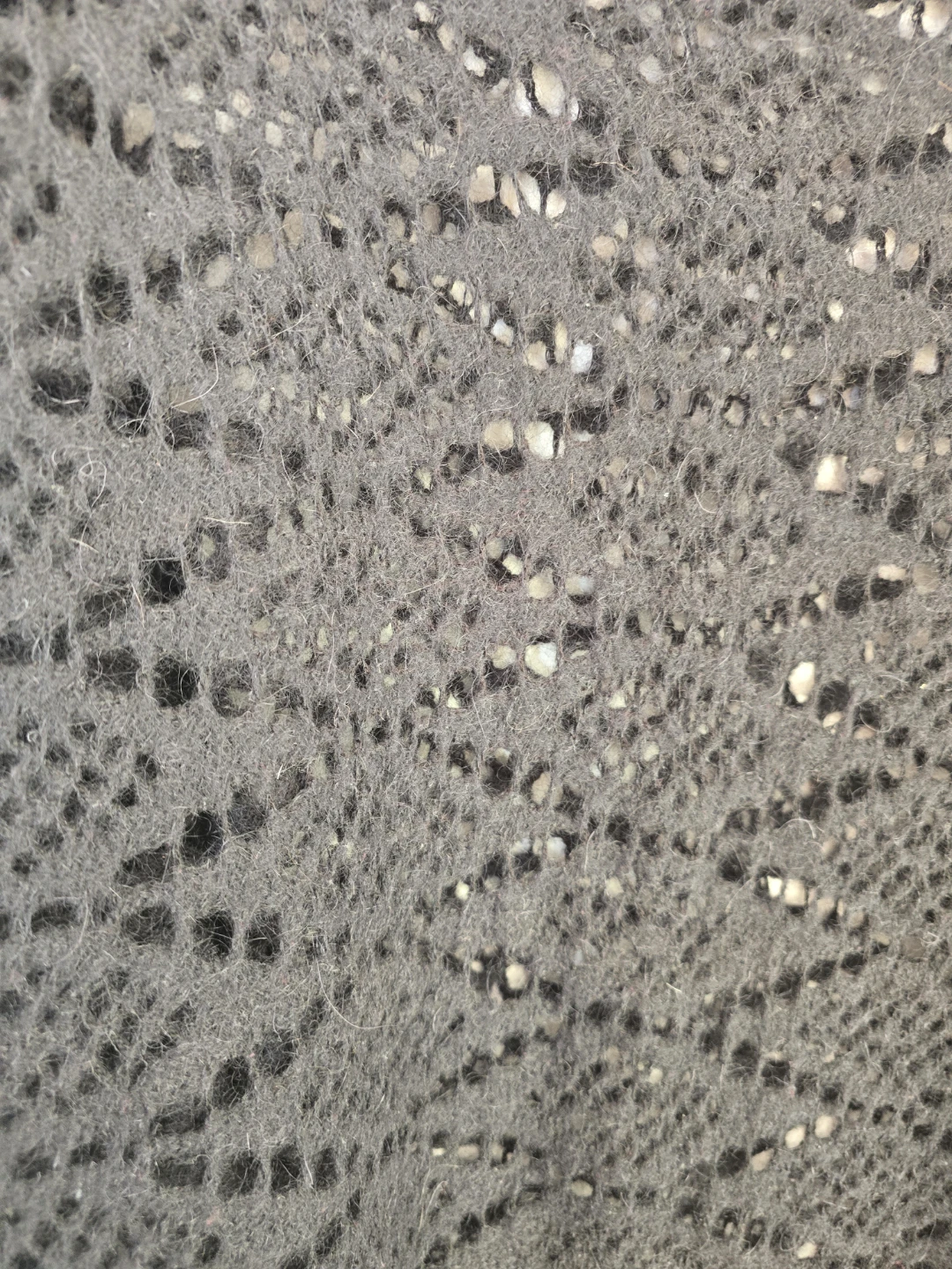 Grey marled knit scarf